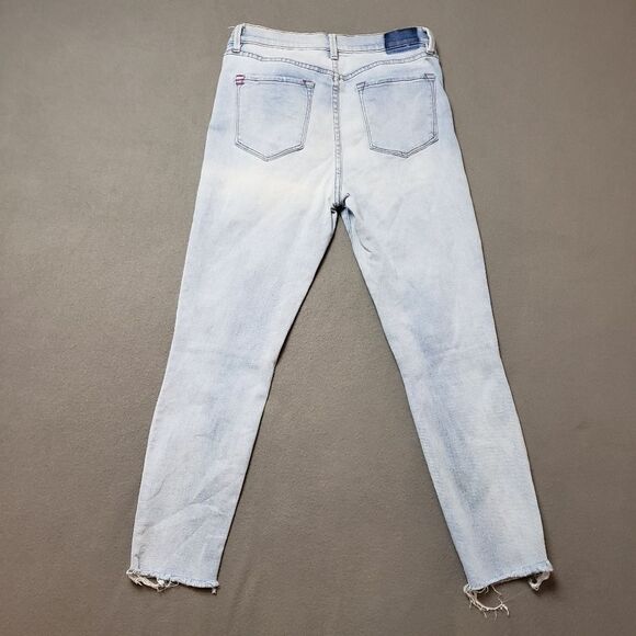 BDG High Rise Twig Crop Ankle Distressed Blue Jeans 28w light wash - Picture 3 of 12